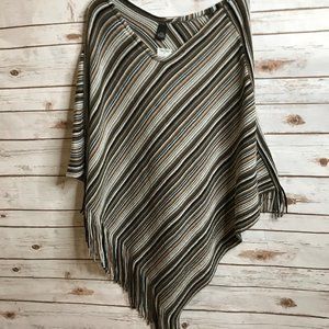 Brown Multi Hankerchief Poncho